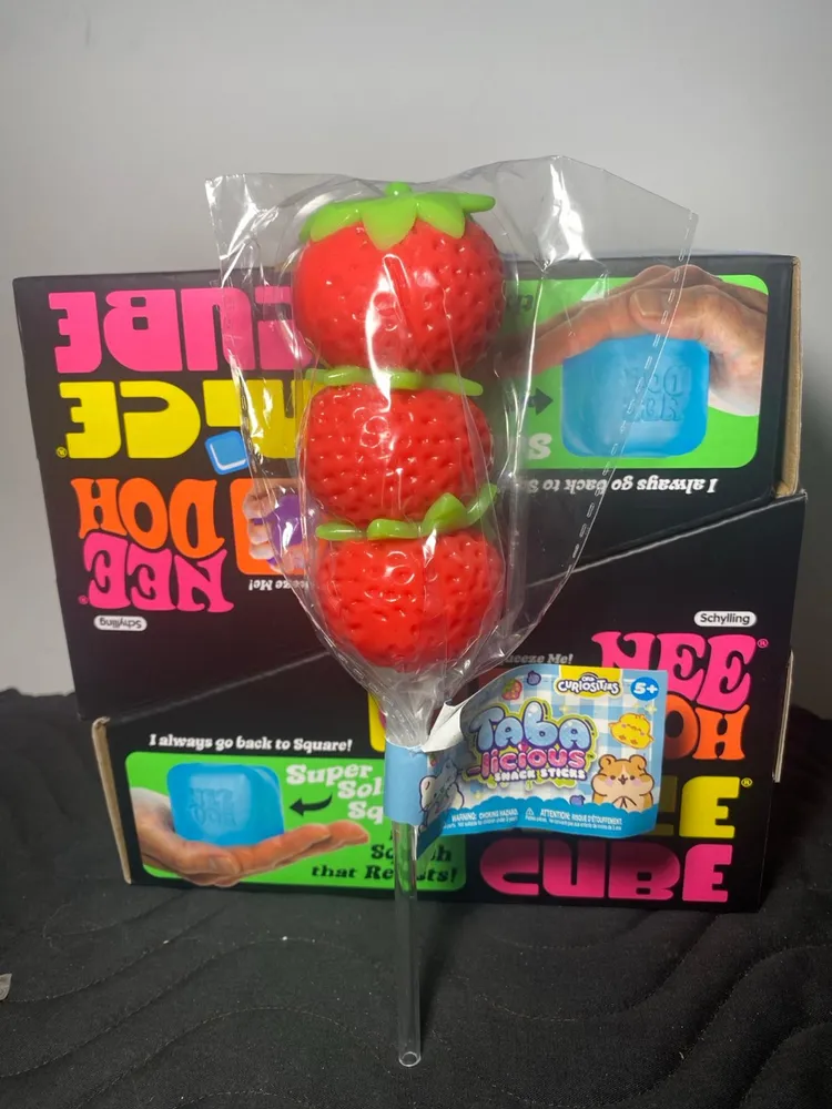 ORB Curiosities Strawberry Mochi Lollipop Squishy