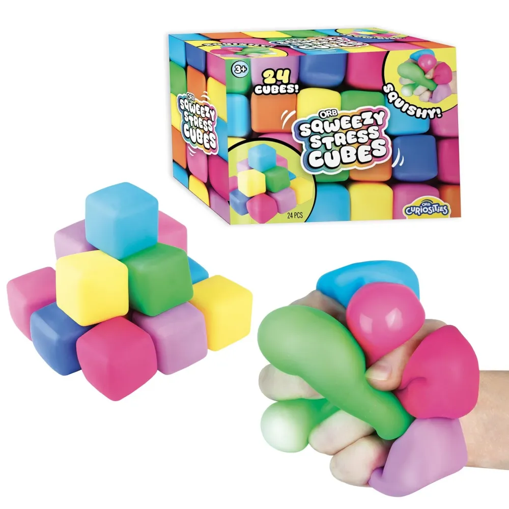 Orb Slow Rising Squishy Stress Cubes - 24 Pack