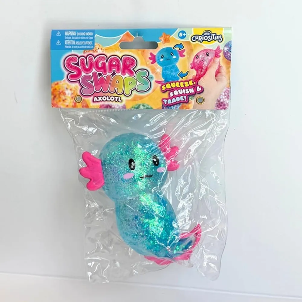 ORB Sugar Swaps Axolotl Squishy - Glitter Blue