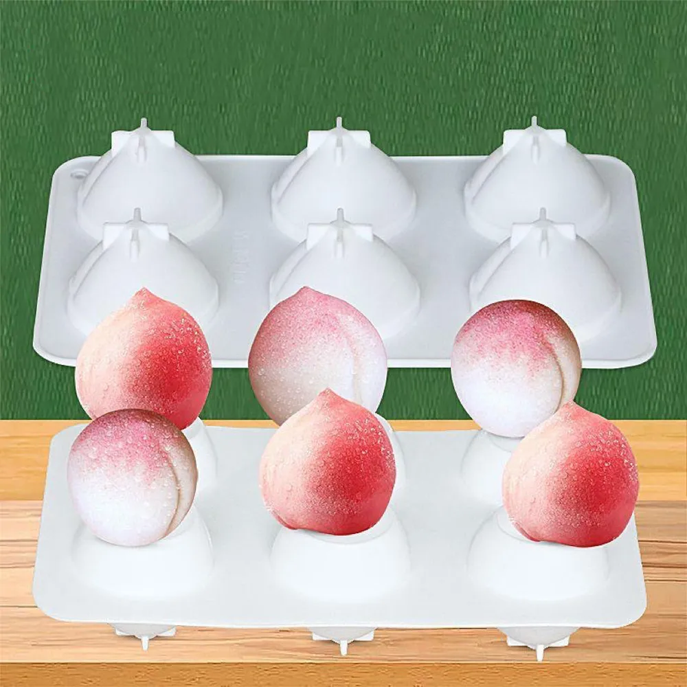 Peach Silicone Squishy Mold Epoxy Soap Wax — photo 3