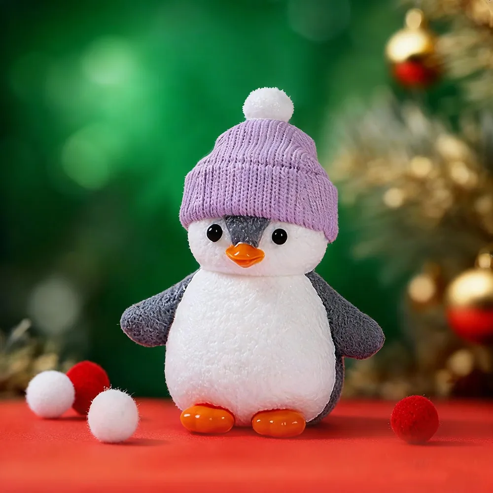 Penguin with Purple Hat Taba Squishy