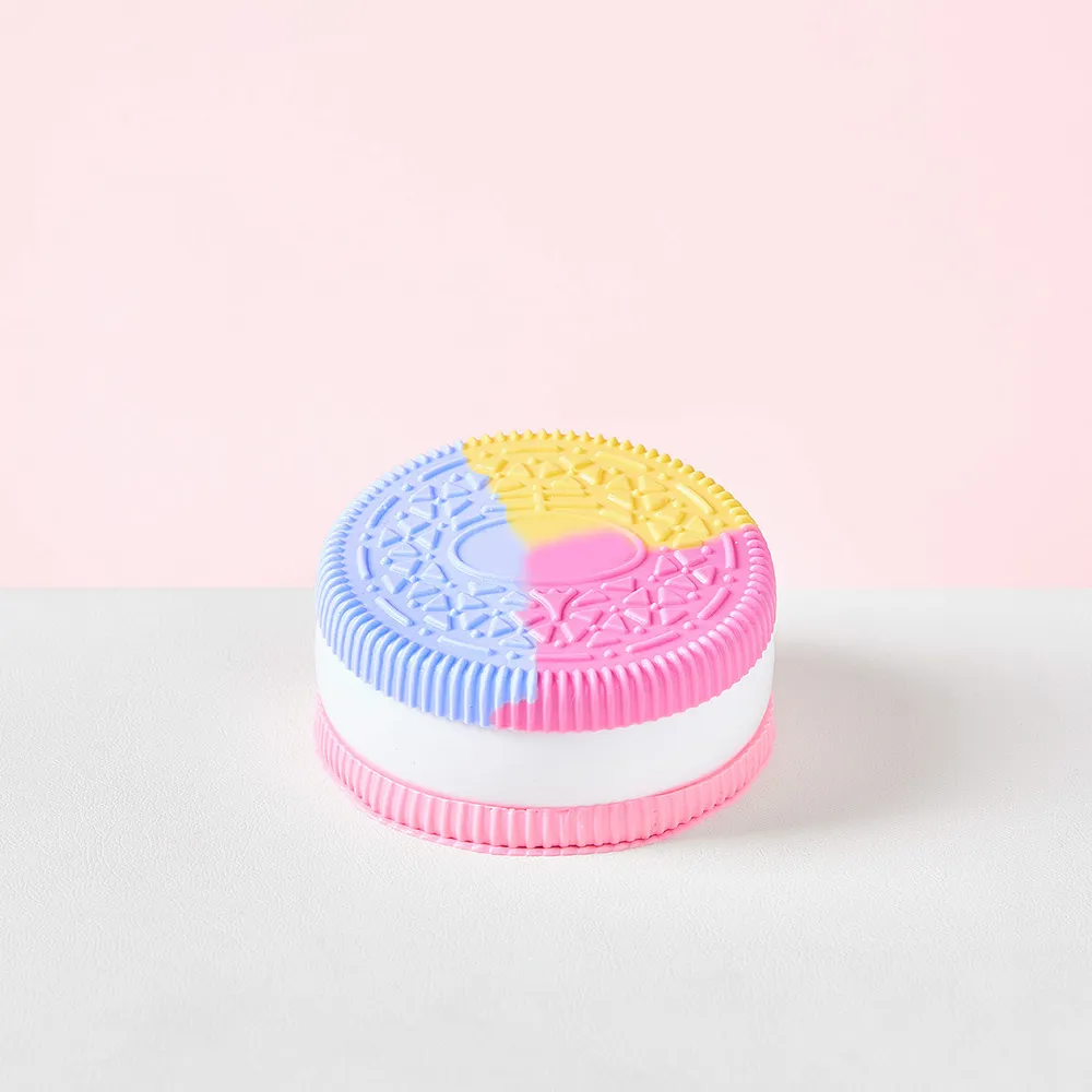 Pink-blue-yellow Cookie Sandwich Taba Squishy