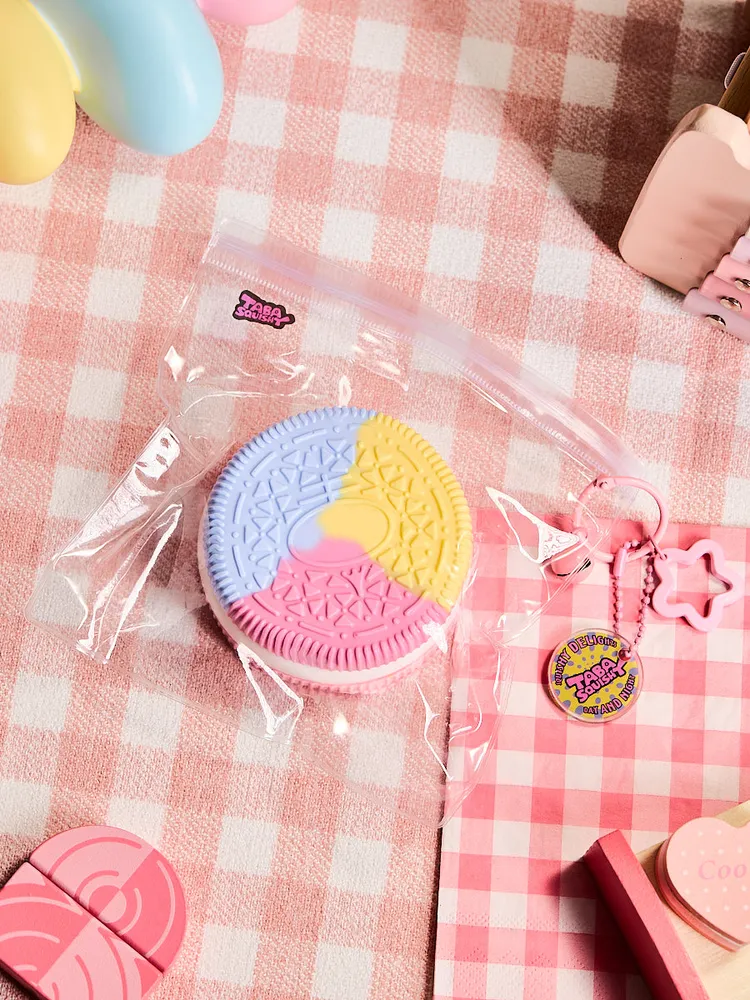 Pink-blue-yellow Cookie Sandwich Taba Squishy — photo 2