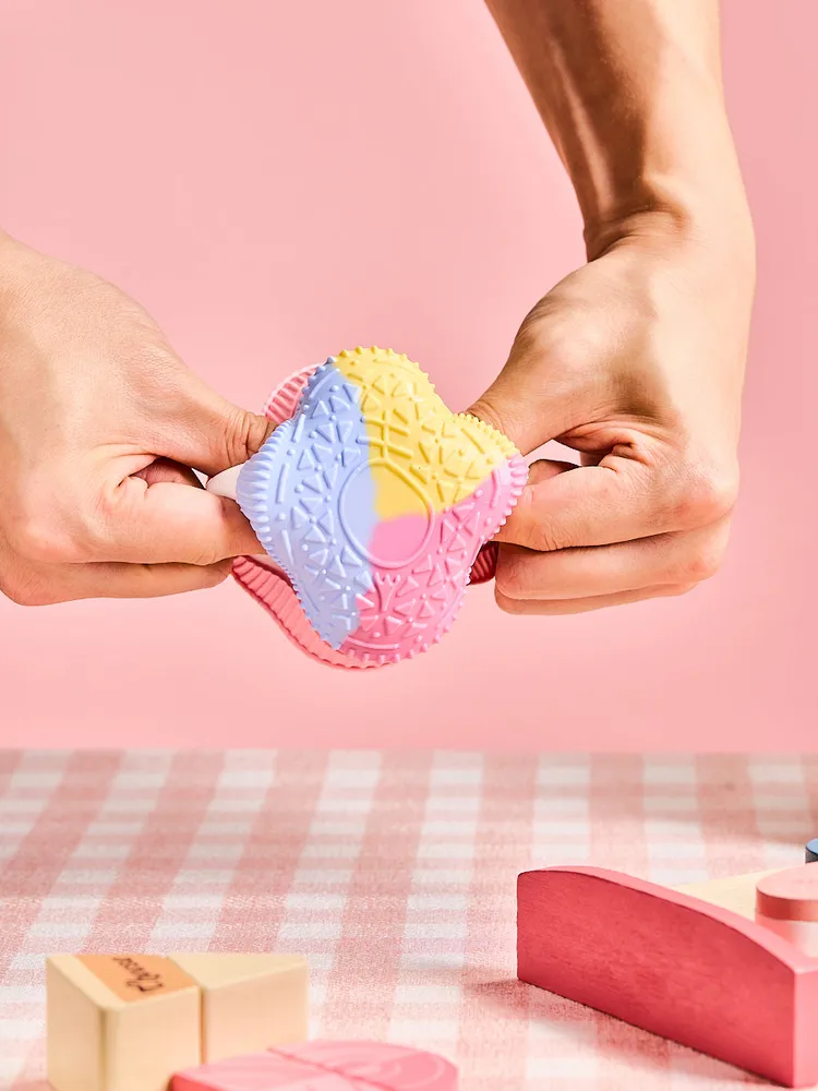 Pink-blue-yellow Cookie Sandwich Taba Squishy — photo 5