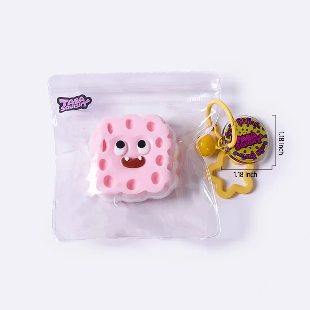 Pink Cute Monster Sandwich Cookie Taba Squishy — photo 6
