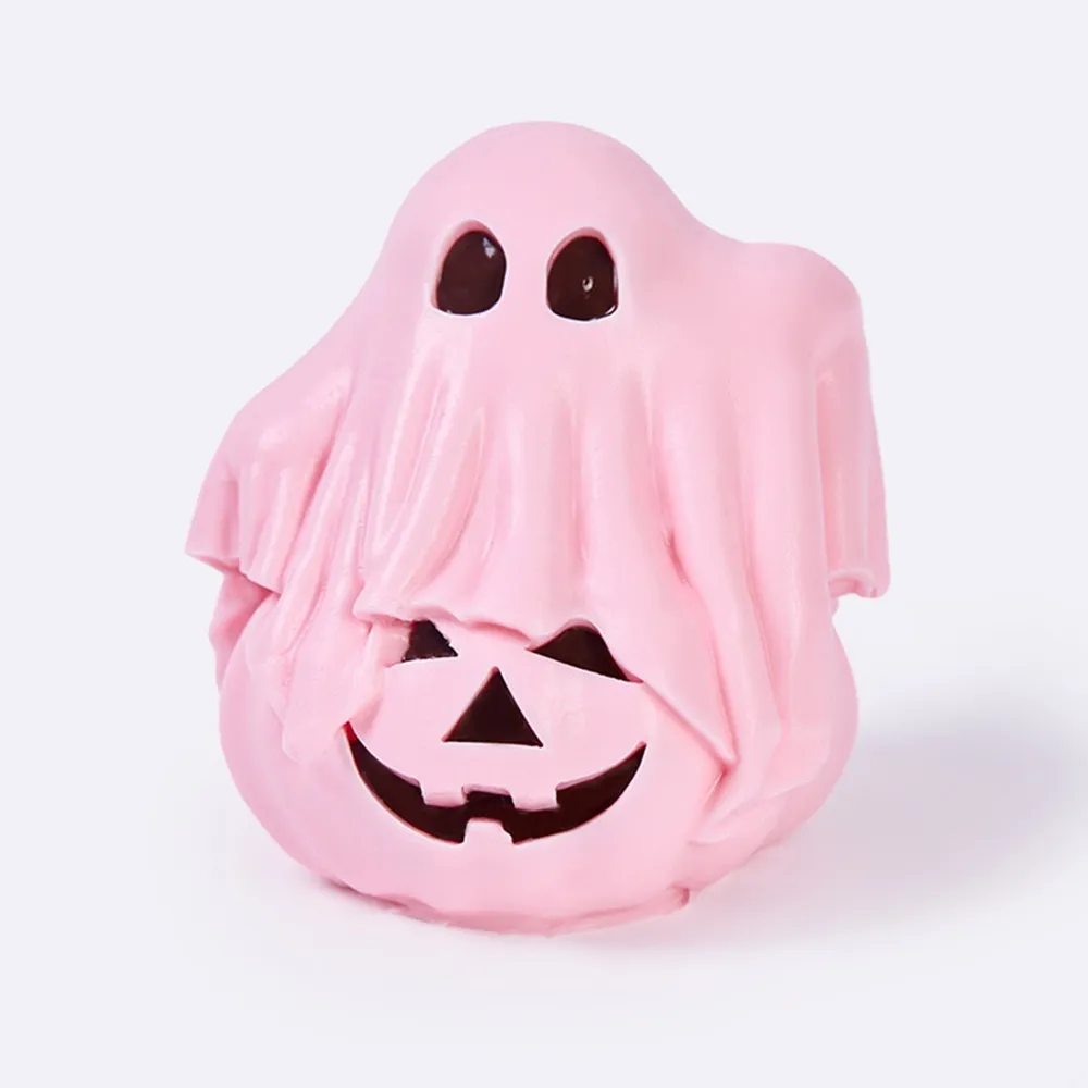 Pink Halloween Ghost on Pumpkin Taba Squishy — photo 2