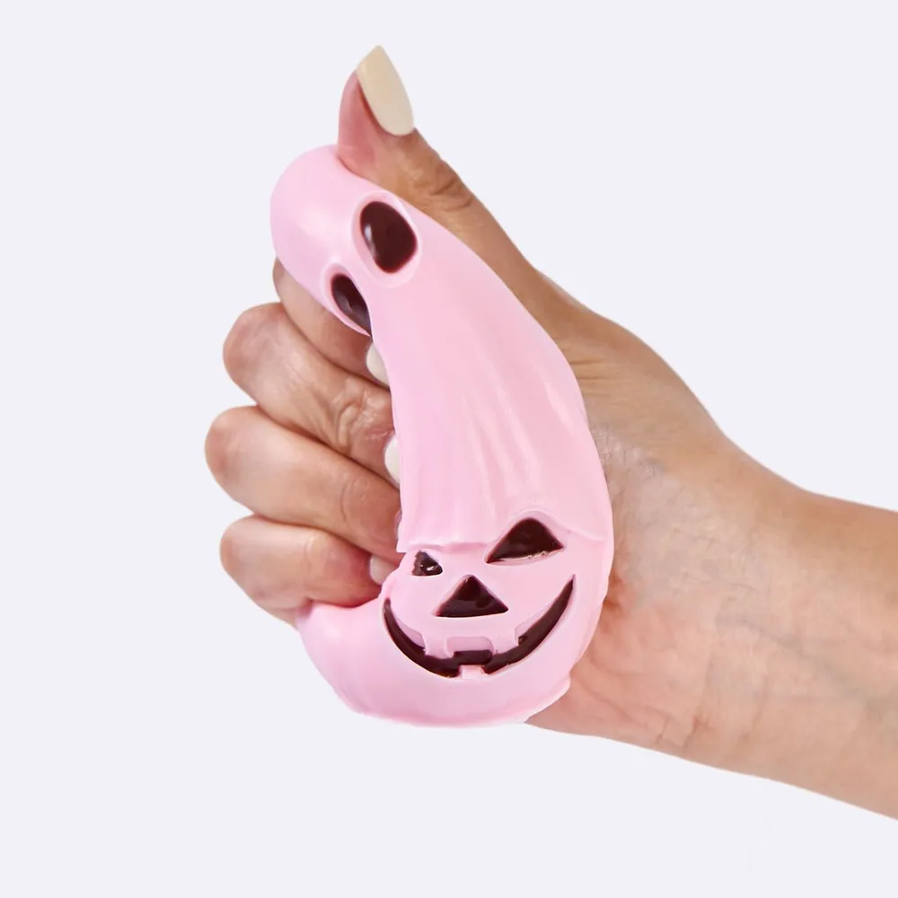 Pink Halloween Ghost on Pumpkin Taba Squishy — photo 3