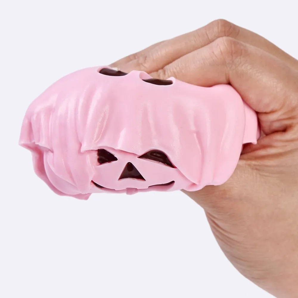 Pink Halloween Ghost on Pumpkin Taba Squishy — photo 4