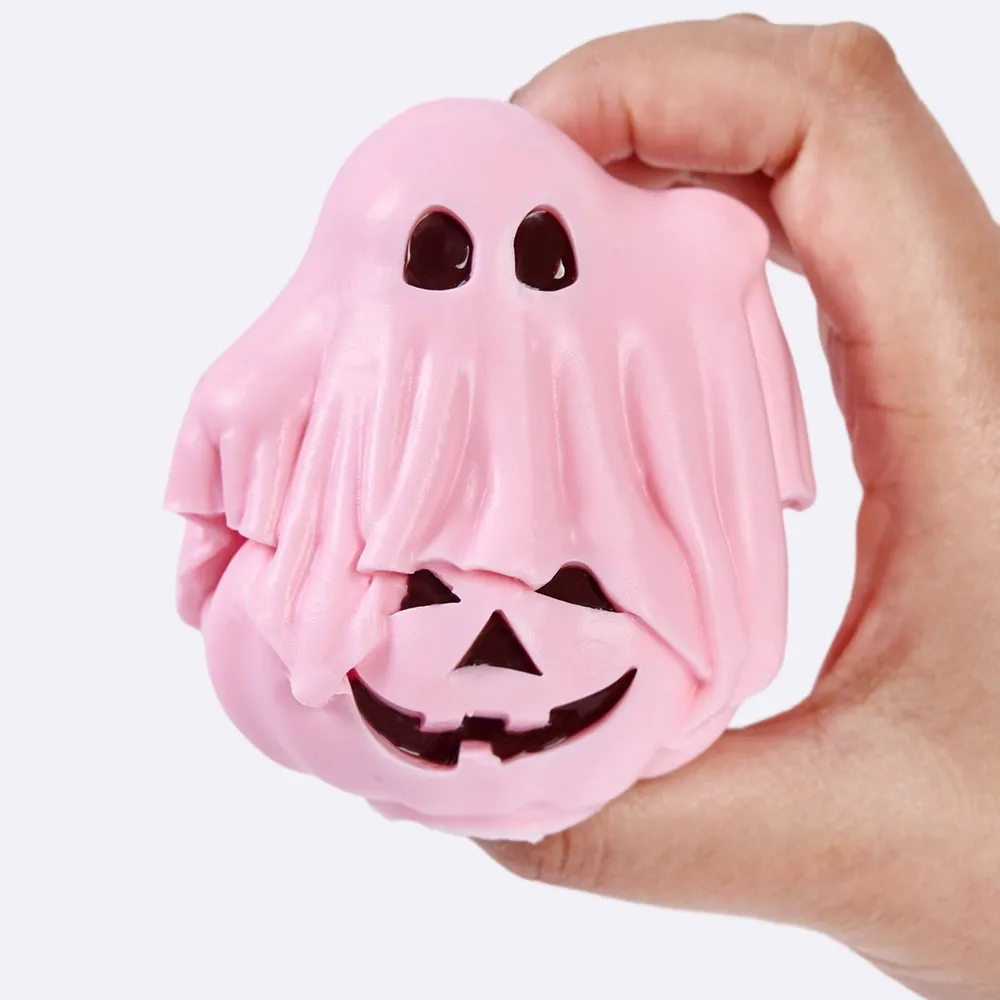 Pink Halloween Ghost on Pumpkin Taba Squishy — photo 5