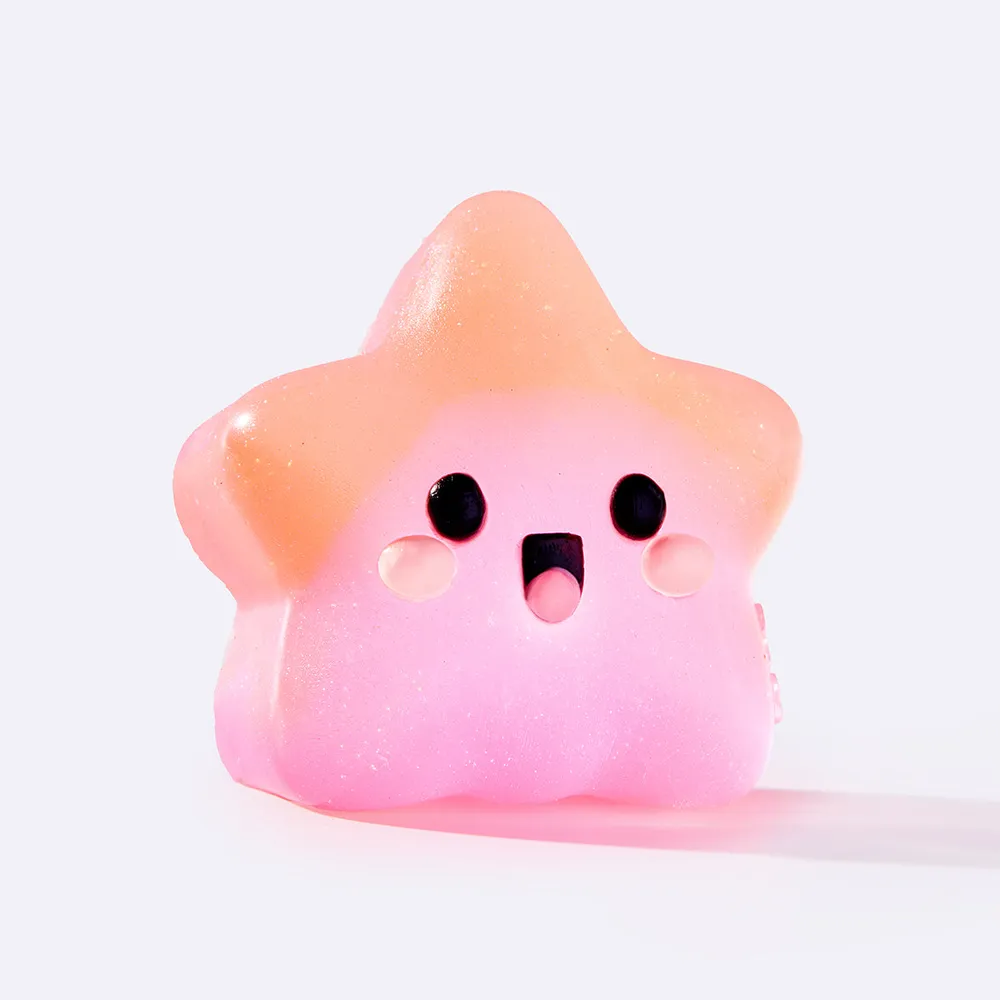Pink & Orange Happy Star Taba Squishy