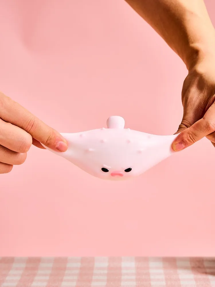Pink Pufferfish Taba Squishy — photo 3