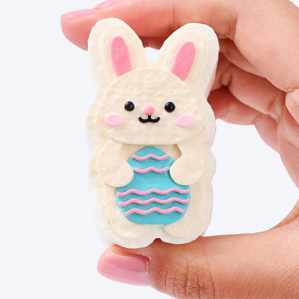 Pink Rabbit Holding Easter Egg — photo 4
