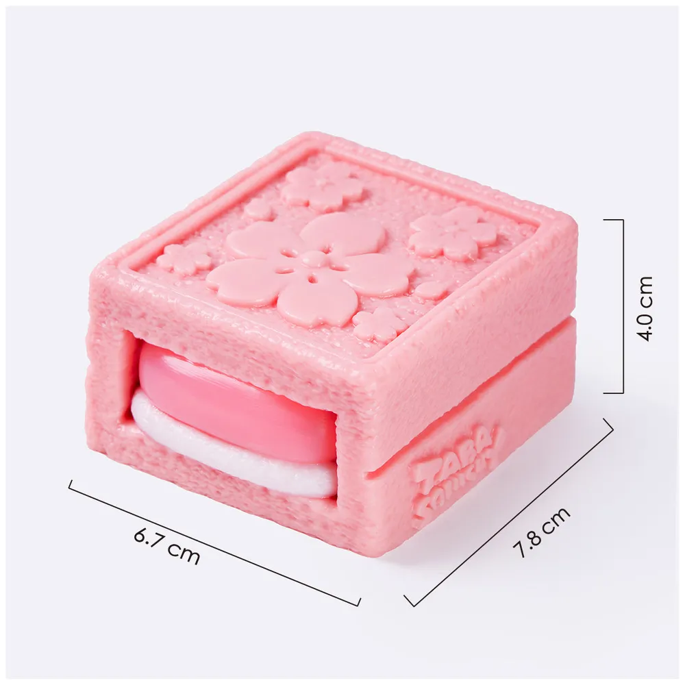 粉色方形夹心饼干	Pink Square Sandwich Cookie Taba Squishy — photo 2