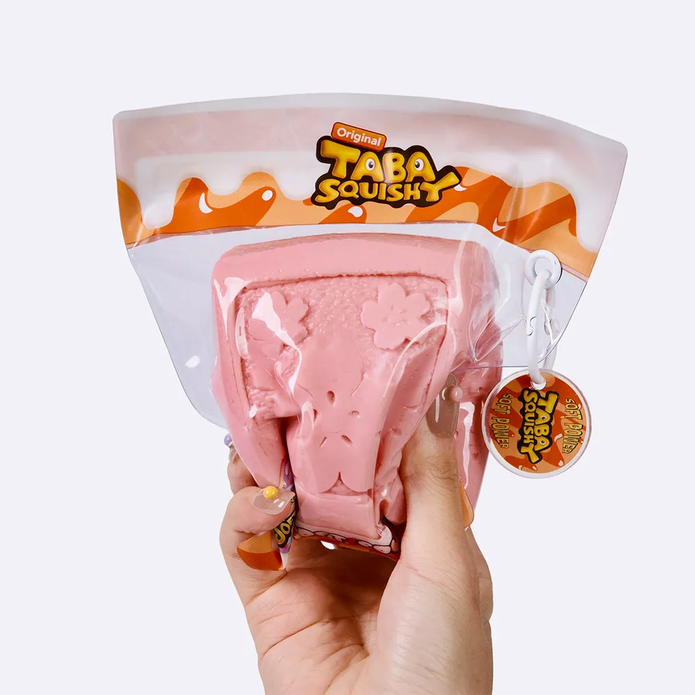 粉色方形夹心饼干	Pink Square Sandwich Cookie Taba Squishy — photo 5