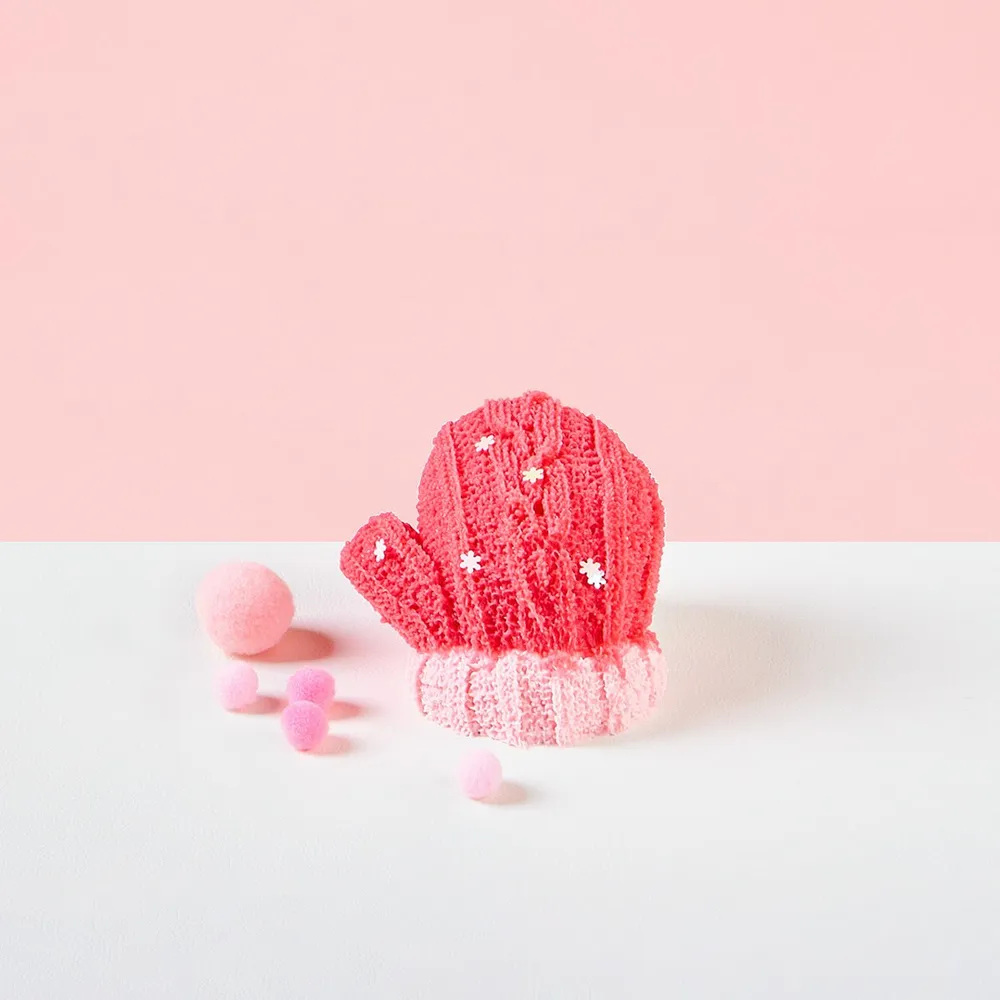 Pink Woolen Glove Taba Squishy