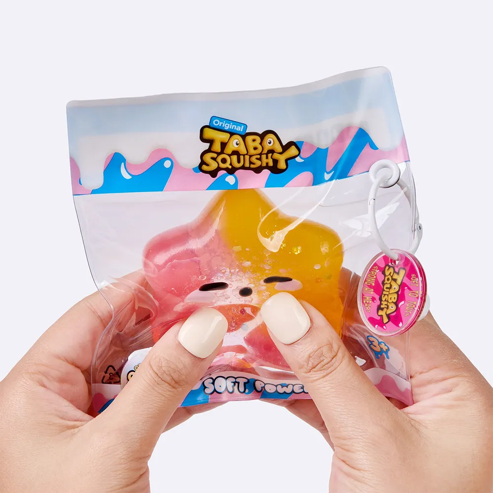 Pink & Yellow Squinting Star Taba Squishy — photo 4