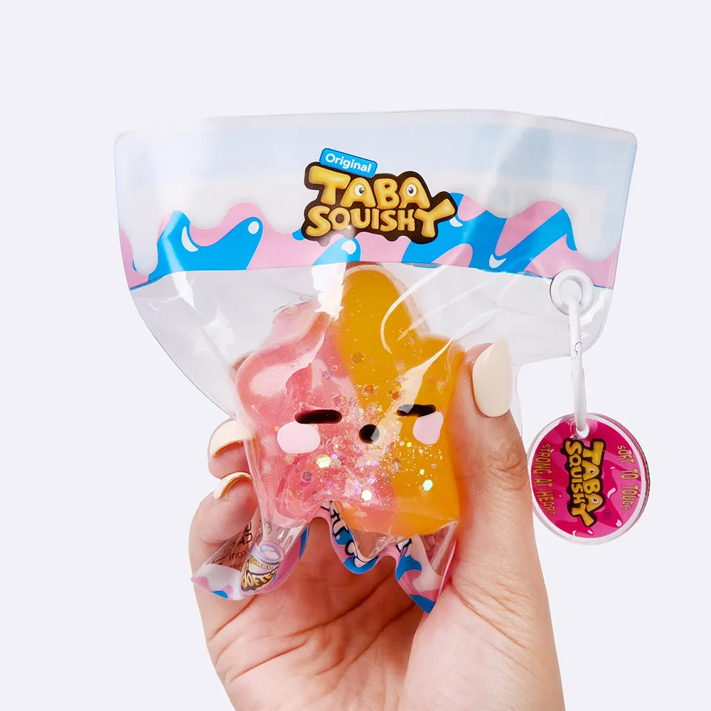Pink & Yellow Squinting Star Taba Squishy — photo 5