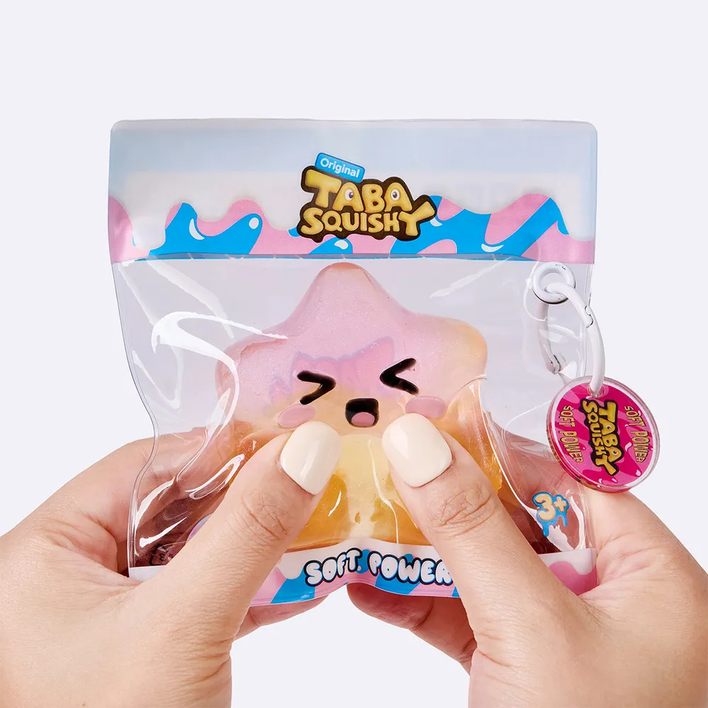 Pink & Yellow Winking Star Taba Squishy — photo 4