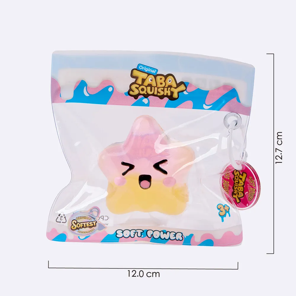 Pink & Yellow Winking Star Taba Squishy — photo 6
