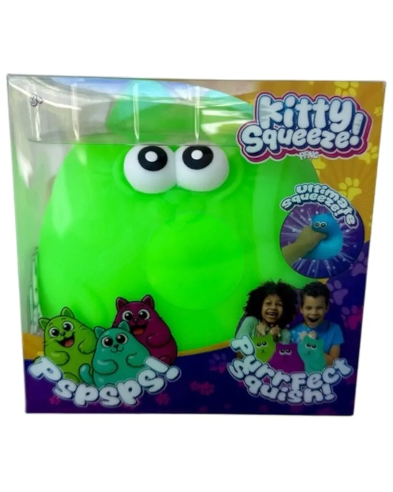 PPNC Kitty Squeeze Squishy Fidget Toy Green