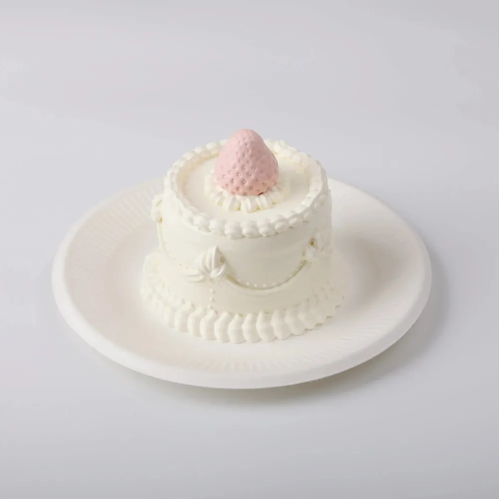 【Premium Handmade】【CT015】Elodie Pink Strawberry Cake Squishy Toy — photo 2