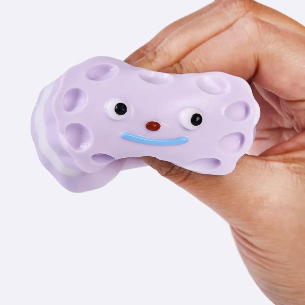Purple Cute Monster Sandwich Cookie Taba Squishy — photo 2