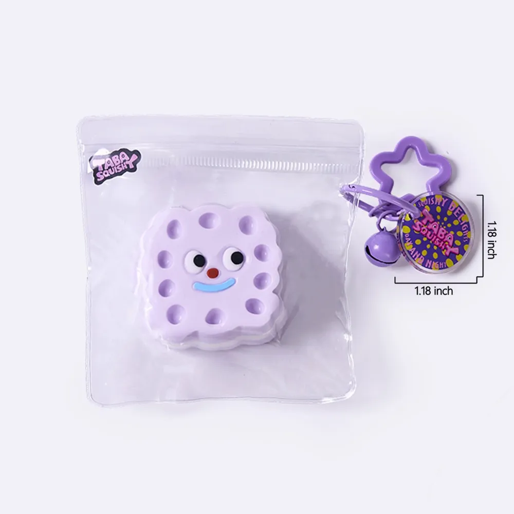 Purple Cute Monster Sandwich Cookie Taba Squishy — photo 6