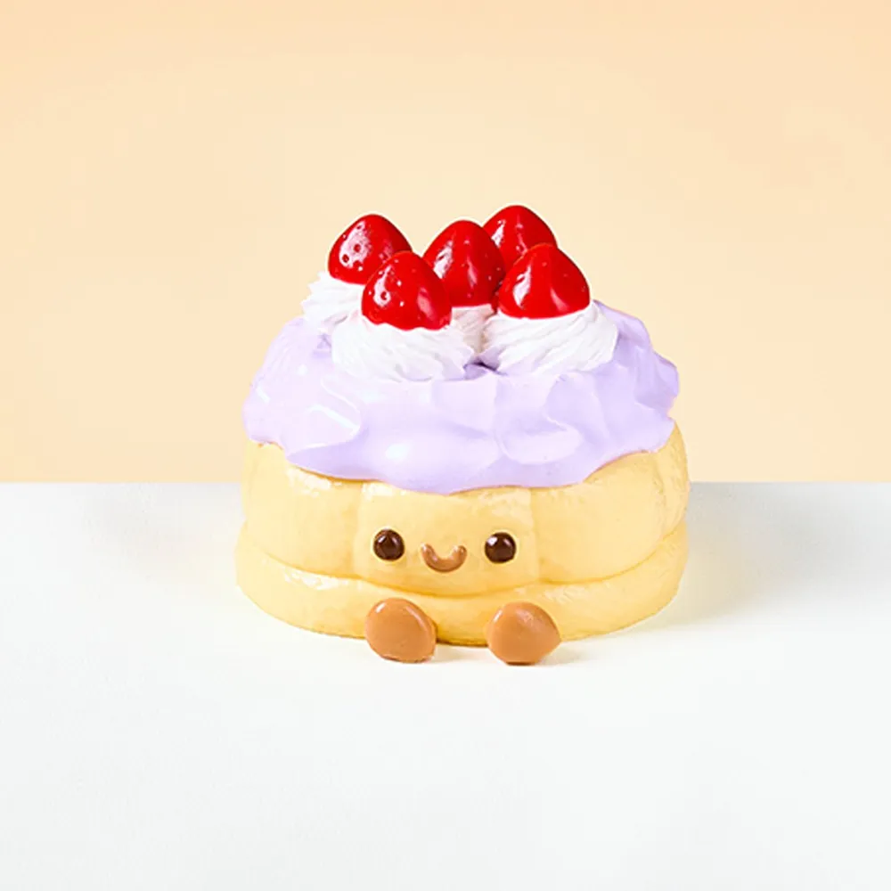Purple Strawberry Tart Cake Taba Squishy