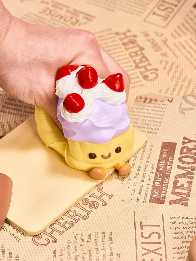 Purple Strawberry Tart Cake Taba Squishy — photo 3