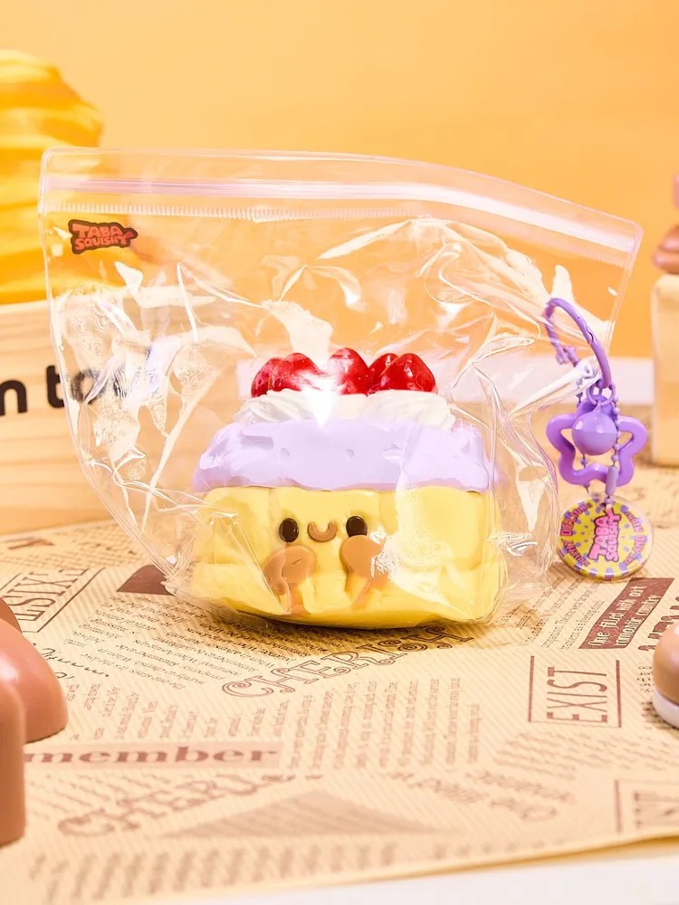 Purple Strawberry Tart Cake Taba Squishy — photo 5