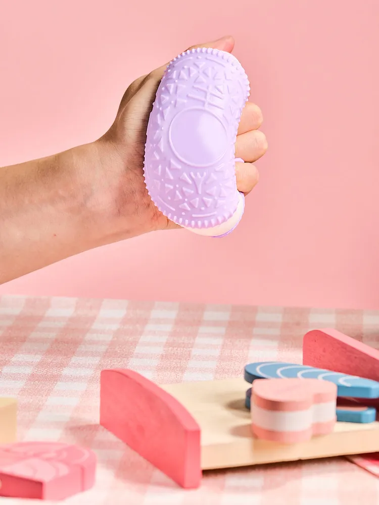 Purple-white Cookie Sandwich Sandwich Taba Squishy — photo 2