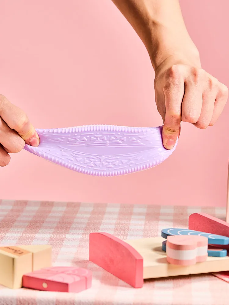 Purple-white Cookie Sandwich Sandwich Taba Squishy — photo 3
