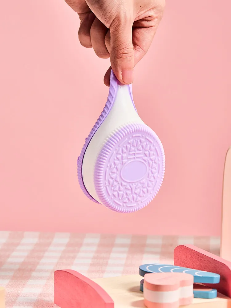 Purple-white Cookie Sandwich Sandwich Taba Squishy — photo 4