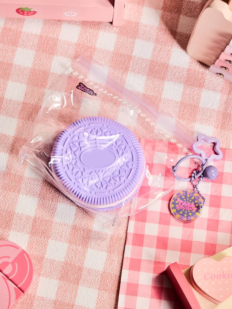 Purple-white Cookie Sandwich Sandwich Taba Squishy — photo 5