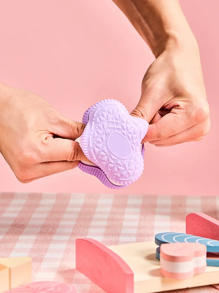 Purple-white Cookie Sandwich Sandwich Taba Squishy — photo 6