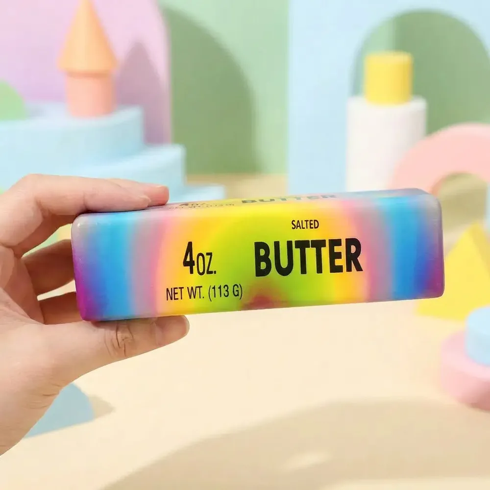 Rainbow Butter Foam Slow-Rise Squishy 5.5" Fidget Toy — photo 3