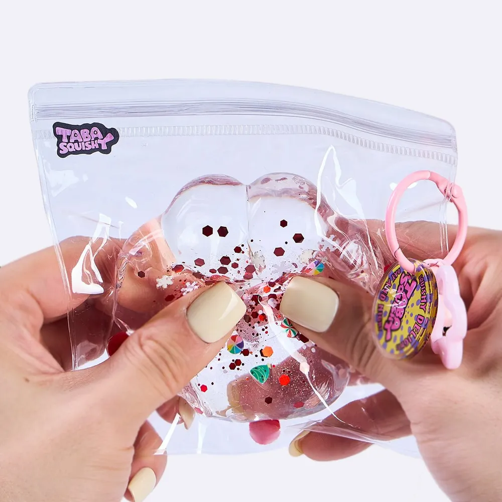Red Sprinkle Clear Paw Taba Squishy — photo 6