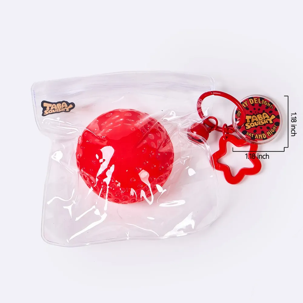 Red Strawberry Taba Squishy - Playdough Like — photo 6
