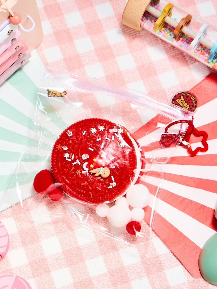 Red Xmas Cookie Sandwich Taba Squishy — photo 5