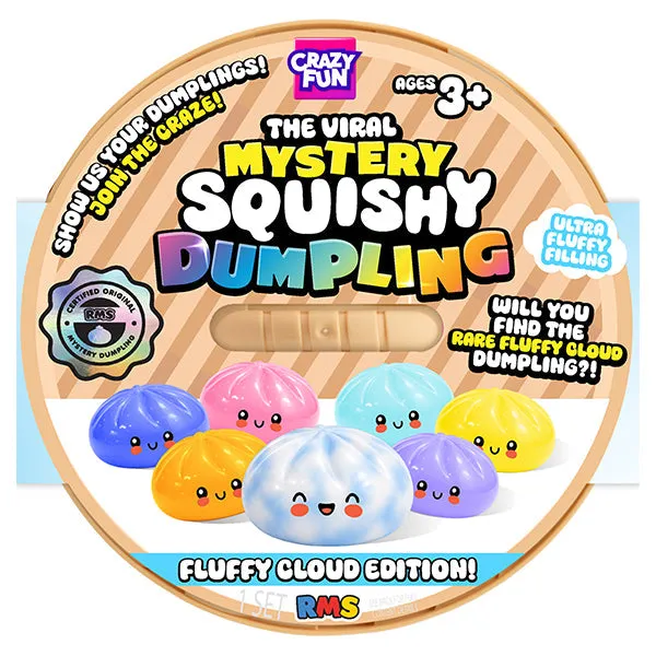 RMS Fluffy Cloud Mystery Bao Bun 4" Dumpling Squishy Fidget Toy