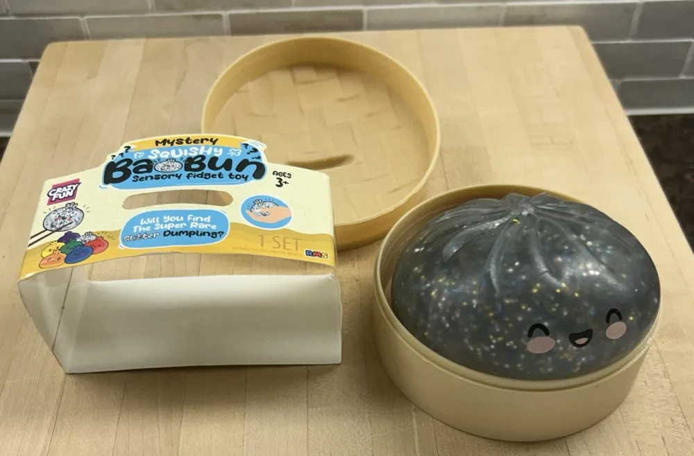RMS Glitter Dumpling Silver Squishy Bao Bun
