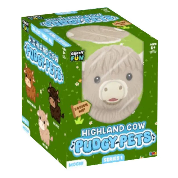 RMS Highland Cow Pudgy Pets Series 1 Squishy Fidget Toy Style