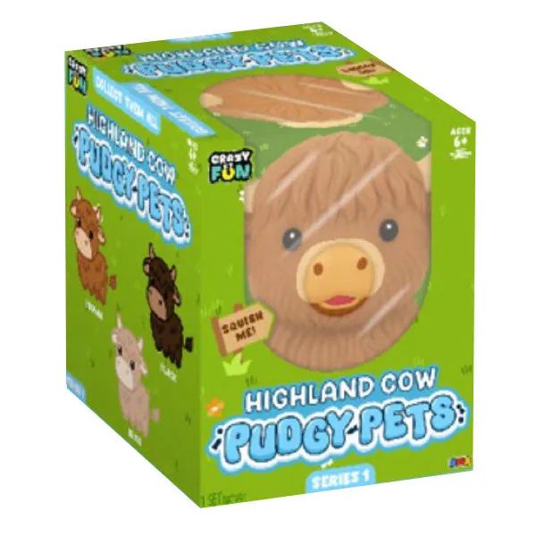RMS Highland Cow Pudgy Pets Series 1 Squishy Fidget Toy Style — photo 2