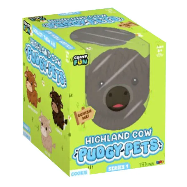 RMS Highland Cow Pudgy Pets Series 1 Squishy Fidget Toy Style — photo 3