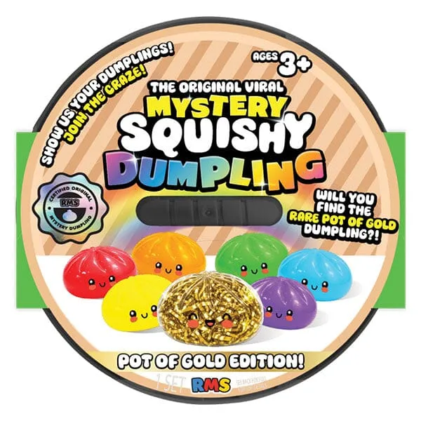RMS Pot Of Gold Mystery Bao Bun 4" Dumpling Squishy Fidget Toy