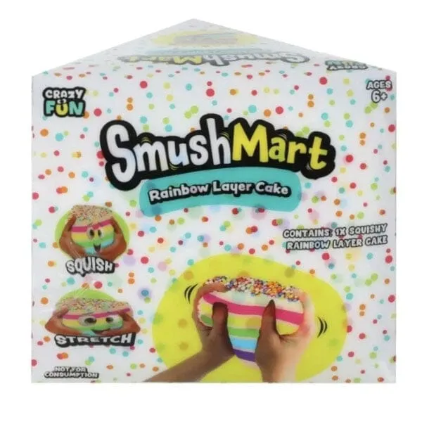 RMS SmushMart Giant Rainbow Layer Cake Slice Squishy Fidget Toy — photo 3