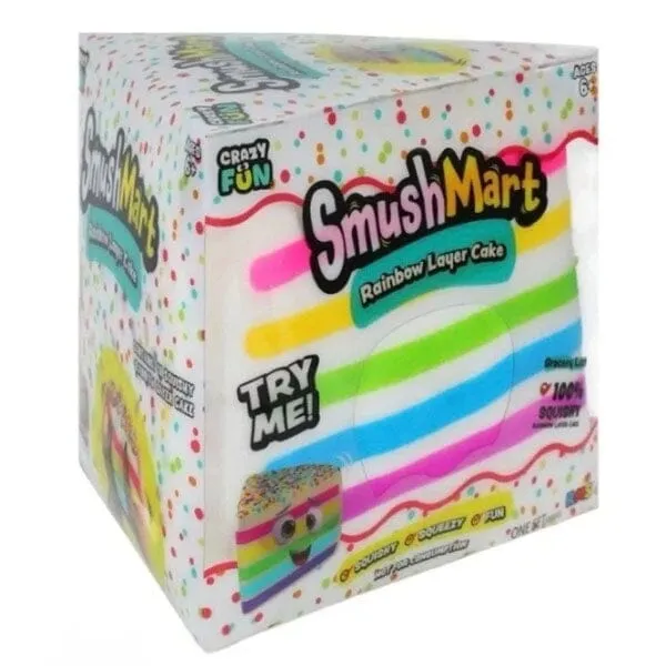 RMS SmushMart Giant Rainbow Layer Cake Slice Squishy Fidget Toy — photo 4