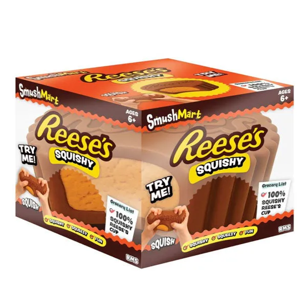RMS SmushMart Giant Squishy Reese's Chocolate Peanut Butter Cup Fidget Toy
