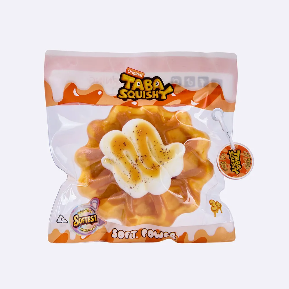 Round Cream Waffle Taba Squishy — photo 3