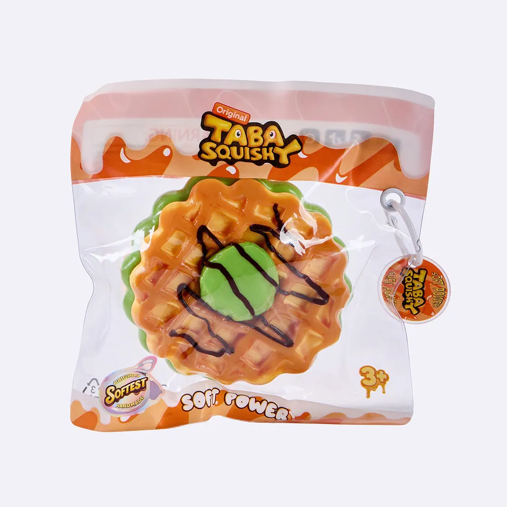 Round Matcha-Filled Waffle Taba Squishy — photo 3